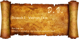 Domoki Veronika névjegykártya